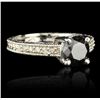Image 2 : 14KT White Gold 1.54ct Black and White Diamond Ring
