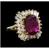 Image 2 : 18KT Yellow Gold 3.62ct Ruby and Diamond Ring