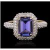 Image 1 : 14KT Two-Tone Gold 2.87ct Tanzanite and Diamond Ring