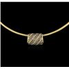 Image 2 : 14KT Yellow Gold 1.18ctw Diamond Enhancer With Chain