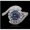 Image 1 : 14KT White Gold 1.78ct Tanzanite and Diamond Ring