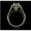 Image 3 : 14KT Yellow Gold 2.07ct Emerald and Diamond Ring