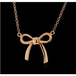 14KT Rose Gold Bow Necklace