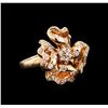 Image 2 : 18KT Rose Gold 0.74ctw Diamond Ring