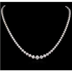 14KT White Gold 3.83ctw Diamond Necklace