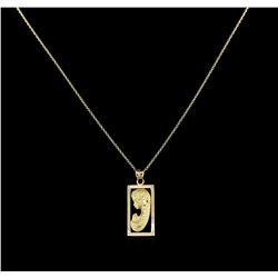 14KT Yellow Gold Religious Pendant With Chain