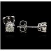 Image 2 : 14KT White Gold 0.63ctw Diamond Stud Earrings