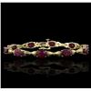 Image 1 : 14KT Yellow Gold 15.30ctw Ruby Bracelet