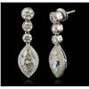 Image 2 : 18KT White Gold 4.89ctw Diamond Earrings