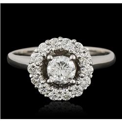 14KT White Gold 0.86ctw Diamond Ring