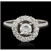 Image 1 : 14KT White Gold 0.86ctw Diamond Ring