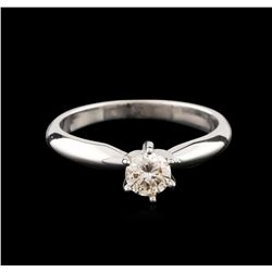 14KT White Gold 0.41ct Round Diamond Solitaire Ring