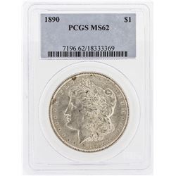 1890 PCGS MS62 Morgan Silver Dollar