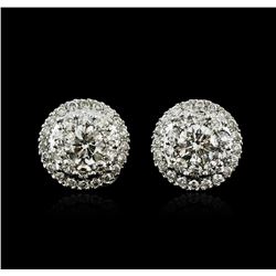 14KT White Gold 1.00ctw Diamond Stud Earrings