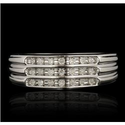 10KT White Gold 0.20ctw Diamond Band Ring