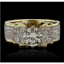 18KT Yellow Gold 3.04ctw Diamond Ring