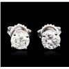 Image 1 : 14KT White Gold 1.82ctw Diamond Solitaire Earrings
