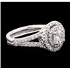 Image 2 : 14KT White Gold 1.15ctw Diamond Ring
