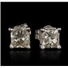 Image 1 : 14KT Yellow Gold 0.61ctw Diamond Solitaire Earrings