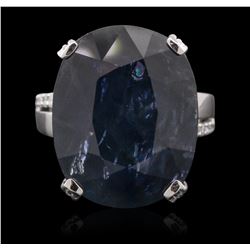 18KT White Gold 25.99ct Sapphire and Diamond Ring