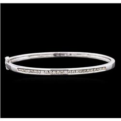 1.00ctw Diamond Bangle Bracelet - 14KT White Gold