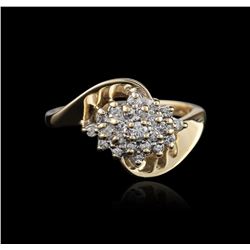 14KT Yellow Gold 0.15ctw Diamond Ring