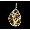 Image 1 : 14KT Yellow Gold 13.38ctw Citrine and Diamond Pendant