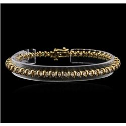 14KT Yellow Gold 1.95ctw Diamond Tennis Bracelet