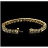 Image 3 : 14KT Yellow Gold 16.07ctw Diamond Tennis Bracelet