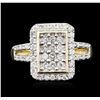 Image 1 : 10KT Two-Tone Gold 0.75ctw Diamond Ring