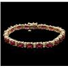 Image 1 : 14KT Yellow Gold 17.86ctw Ruby and Diamond Bracelet