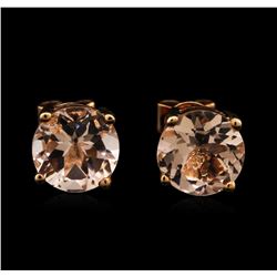 14KT Rose Gold 2.14ctw Morganite Earrings