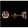 Image 2 : 14KT Rose Gold 2.14ctw Morganite Earrings