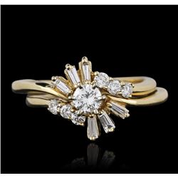 14KT Yellow Gold 0.69ctw Diamond Wedding Set