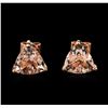 Image 1 : 14KT Rose Gold 2.28ctw Morganite Earrings