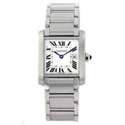 Cartier Stainless Steel Tank Francaise Ladies Watch