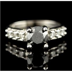 14KT White Gold 1.59ct Black Diamond Ring