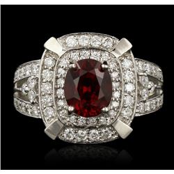 14KT White Gold 2.67ct Spinel and Diamond Ring