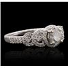 Image 2 : 14KT White Gold 1.19ctw Diamond Ring