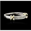 Image 2 : 14KT Two-Tone Gold 0.40ctw Diamond Ring