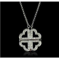 14KT White Gold 0.60ctw Diamond Pendant