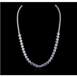 14KT White Gold 15.08ctw Diamond Necklace