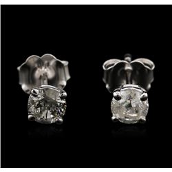 14KT White Gold 0.59ctw Diamond Stud Earrings