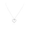 Image 1 : 14KT White Gold 1.17ctw Diamond Heart Pendant With Chain