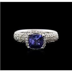 14KT White Gold 1.51ct Tanzanite and Diamond Ring