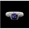 Image 1 : 14KT White Gold 1.51ct Tanzanite and Diamond Ring