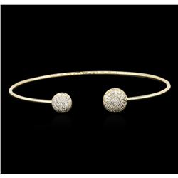 14KT Yellow Gold 0.54ctw Diamond Bangle Bracelet