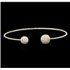 14KT Yellow Gold 0.54ctw Diamond Bangle Bracelet
