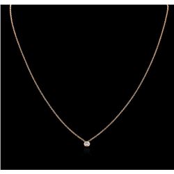 14KT Rose Gold 0.09ct Diamond Solitaire Necklace