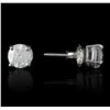 Image 2 : 14KT White Gold 1.46ctw Diamond Solitaire Earrings